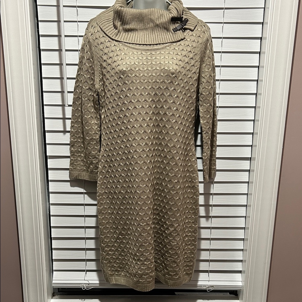 Calvin Klein Ribbed Tan Sweater